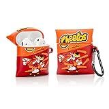 ZAHIUS Airpods Carcasa Funda de Silicona Compatible con Airpods de Apple 1 y 2 [Snacks Series 3D] (Cheetos)