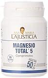 Ana Maria Lajusticia, Magnesio total 5 Disminuye el cansancio y la fatiga,mejora el funcionamiento del sistema nervioso. Apto para veganos. 100 Unidades (Paquete de 1)