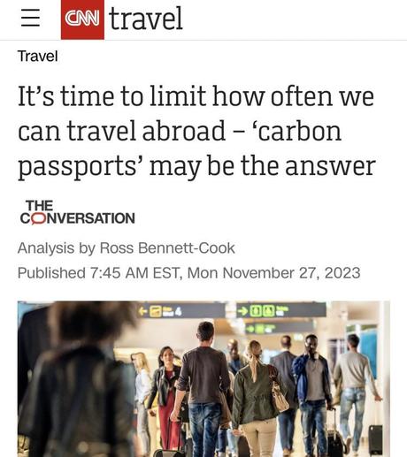 Pasaportes de Carbono: la nueva agenda de control que empiezan a promocionar en EEUU