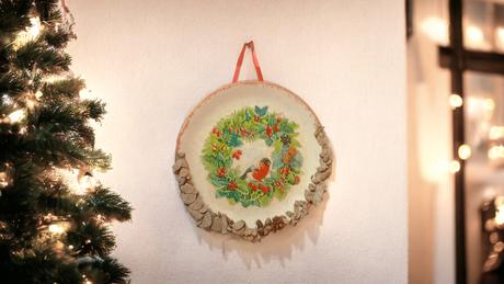 DIY-Colgante-navideño-reutilizando-plato-viejo