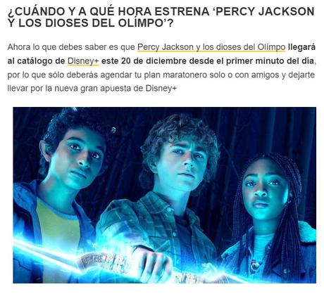 ¿Cuándo y a qué hora estrena ‘Percy Jackson y los dioses del Olímpo’ en Disney+?