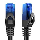 KabelDirekt 15m Cable de Ethernet y cable de parche/de red (conector RJ45, para máxima velocidad de fibra óptica, adecuado para redes gigabit/LAN, router/módems, conectores switch, negro)