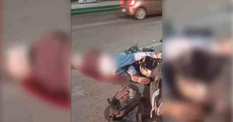 Motociclista es arrollado por auto fantasma en Eje 118 y avenida Industrias