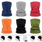 flintronc Pañuelos Cabeza Elástica,6 Piezas Multifunción Bufand Bandana con 6 Colores, Resistente al Viento Transpirable, Protección UV Tubular Pañuelo para El Cuello para Ciclismo, Senderismo