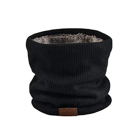 NovForth Bufanda Mujer Hombre Invierno Bufanda Tubular Unisex con Doble Cara de Punto y Forro Felpado Calentador de Cuello Engrosado y Elástico para Ciclismo Cold Weather
