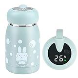 Flintronic Mini Botella Agua Niños de Acero Inoxidable ,Botella de Agua para Niño, Pantalla LED Táctil Inteligente con Temperatura, sin BPA, 320ml