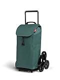 Gimi Tris Urban - Carro de la Compra con 6 Ruedas, Bolsa Impermeable 100 por ciento Poliéster, Color Verde, Capacidad 52 L, 44.1 x 50.7 x 95.6 cm, Grande
