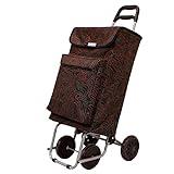 Amig - Carro de la Compra | 22 x 40 x 106 cm | con 4 Ruedas para un Fácil Manejo | Bolsillo Exterior para Congelados | Carga Máxima de 15 kg | Color Negro | Capacidad 48 L