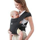 MOMTORY Mochila Portabebés Elastica para Recién Nacidos, Cargador Envolvente Ergonómico para Bebés unisex con Gancho y Bucle para Ajuste Fácil, 3-12kg