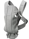 BabyBjörn Mochila Porta Bebé Mini, Jersey 3D, Gris claro
