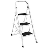 Home Vida - Escalera Plegable portátil de 3 escalones, Acero Resistente, Multicolor