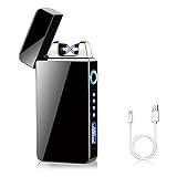 KIPIDA Mechero Eléctrico, Encendedor Eléctrico USB Recargable, Regalos para Día del Padre, Hombres Regalo, Recargable Encendedor para Papá Hombre Cumpleaños Caja de Regalo, Regalos Reyes Magos Hombre