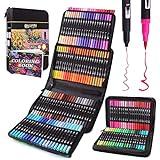 Bonala 132 Rotuladores de Punta Pincel de arte para Lettering, caligrafía, Colorear, dibujar, pintar: regalo para niños y adultos.
