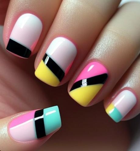 nail art inspiracion años 90 Colección 90s Nails Party Sally Hansen y la vuelta al flúo.