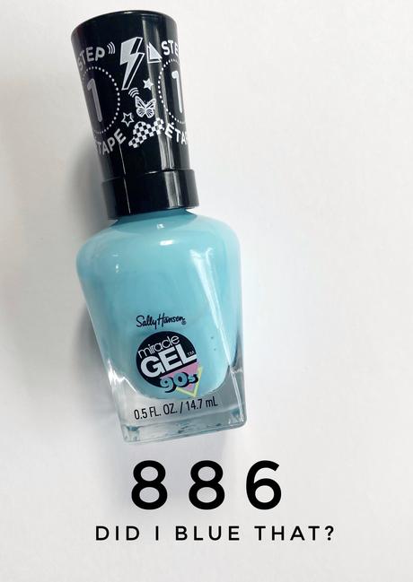 sally hansen 90s nails party 886 did I blue that color como queda