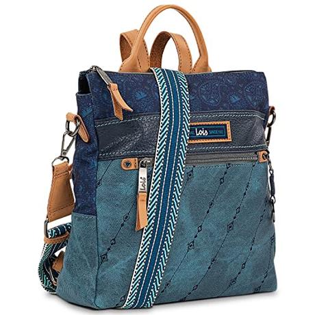 Lois - Bolso Mochila Mujer Elegante, Bolsos Mochila Para Mujer Versátiles, Mochila Mujer Pequeña, Mochila Bolso Mujer, Mochila Casual Mujer. Mochila 315597, Azul