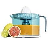 Cecotec Exprimidor Naranjas Eléctrico ZitrusEasy Basic. 40 W, Tambor de 1 litro BPA Free, Doble sentido de giro, Doble cono, Cubierta antipolvo, Color azul/blanco