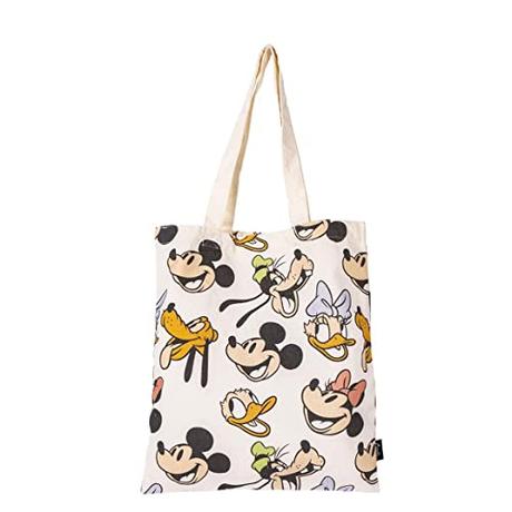 Bolsa de Hombro de Minnie Mouse - Elaborada 100% en Algodón - 37 x 40 cm - Bolsa de Tela con Asas Largas - Diseño Impreso en Loneta - Producto Original Diseñado en España