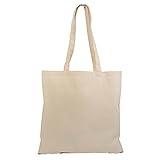 Contenido: Bolsas con asas de algodón natural (38 x 42 cm, 10 unidades)