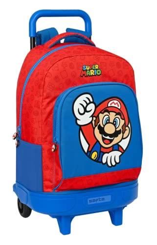 MOCHILA GDE. C/RUEDAS COMPACT EXTRAIBLE SUPER MARIO