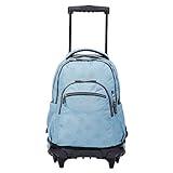 TOTTO Mochila escolar con ruedas azul y estrellas Renglones de color Azul
