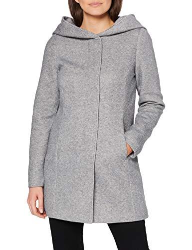 Vero Moda Vmverodona LS Jacket Noos Abrigo, Gris (Light Grey Melange Light Grey Melange), L para Mujer