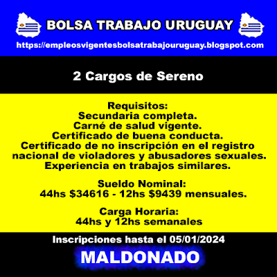2 Cargos de Sereno