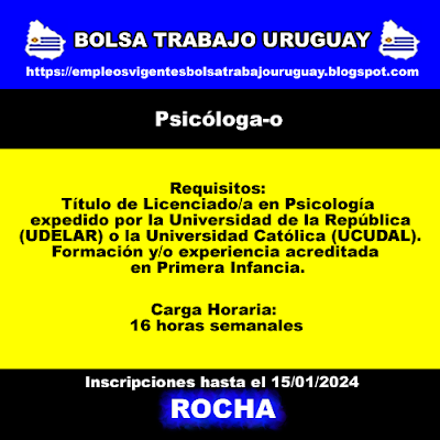 Psicóloga-o (Rocha) Psicóloga-o (Rocha)