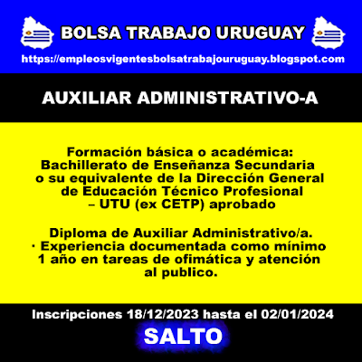 AUXILIAR ADMINISTRATIVO-A (Salto)