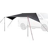 qeedo Motor Tarp Bus Toldo con protección UV (UV80) & Dark-Coating, Ribetes; Correas o fijación por Ventosa - Se Adapta a: Camper, Furgoneta Camper, Caravana