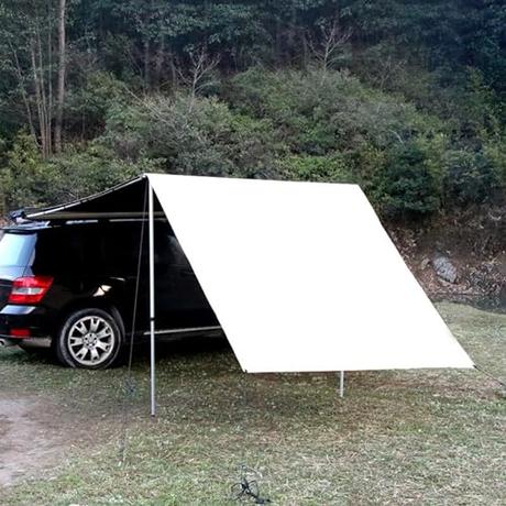 JoliJour Toldo Camper Furgoneta Lateral,Pantalla de Protección Solar para Autocaravanas,Tela Oxford Impermeable 420D,Protección Solar para Caravana,Toldo de Privacidad,Toldos para Furgoneta,3 * 2m