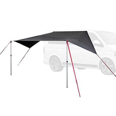 qeedo Motor Tarp Bus Toldo con protección UV (UV80) & Dark-Coating, Ribetes; Correas o fijación por Ventosa - Se Adapta a: Camper, Furgoneta Camper, Caravana