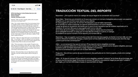 ¿Quién se equivocó en la conversión al final del Lions vs Cowboys? ¿Quién se equivocó en la conversión al final del Lions vs Cowboys?