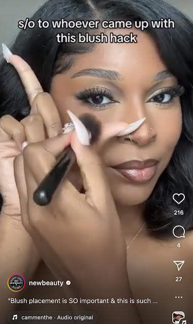 donde colocar el rubor tip Instagram tiktok