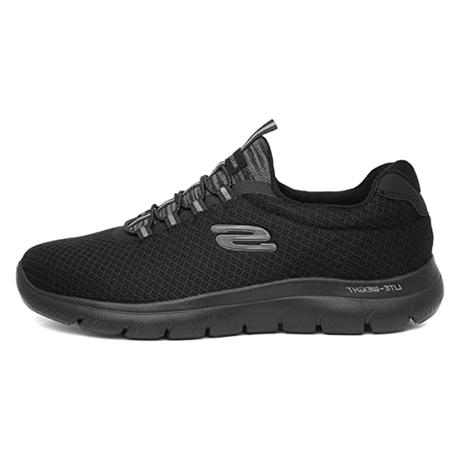 Skechers Summits 12985, Zapatillas de Deporte Hombre, Black Mesh Trim, 45 EU