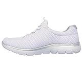 Skechers Summits, Zapatillas de Deporte Mujer, Blanco White Mesh Silver Trim, 39 EU