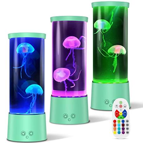 AONESY Lampara Medusas 17 Colores, Lámparas de Lave Medusa con Mando a Distancia,Lamparas Medusas Lave Decoración de ambiente