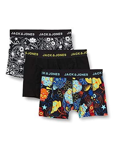 Jack & Jones Hombre Jacjames Trunks 3 Pack Noos Bóxer,Black/Yellow,XL