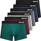 QINCAO Bóxers Ajustados para Hombre, Paquete de 6 Piezas, multicolor, L, Calzoncillos Hombre, Boxer Algodon, Ropa Interior Cómoda para Hombres