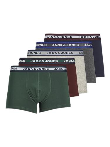JACK & JONES Jacoliver Trunks 5 Pack Bóxer, Multicolor, L