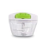 Picadora manual de alimentos con cuerda - Cuenta con 3 cuchillas en acero inoxidable - Para cortar y batir - Picador de verduras, cebolla, ajo, frutas, carne, frutos secos - 450 ml - WE HOUSEWARE