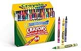 CCRAYOLA - Ceras de Colores para Niños, Paquete de 64 Crayones, No Tóxico, Para la Escuela y el Ocio, Apto para Niños a Partir de 3 Años, 52-6448
