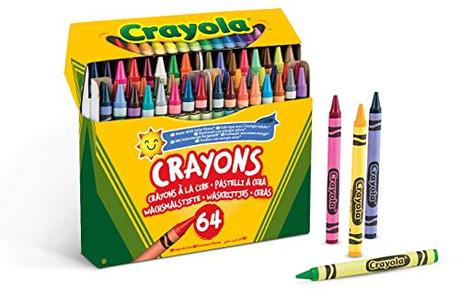 CCRAYOLA - Ceras de Colores para Niños, Paquete de 64 Crayones, No Tóxico, Para la Escuela y el Ocio, Apto para Niños a Partir de 3 Años, 52-6448