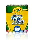 CRAYOLA - Rotuladores para Niños, Set de 100 Rotuladores Lavables Supertips, No Tóxico, Apto para Niños a Partir de 3 años