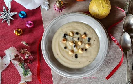 Sopa de apio nabo, avellanas y crema de trufa