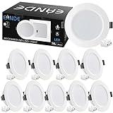 Eande 10X Downlight Techo 7W 118mm Foco Empotrable LED Blanco Neutro 4000K Ojo de Buey LED Extraplano Redondo Equivalente a Halógena 70W 600LM 220V, para Interior Cocina Salón Dormitorio Pasillo