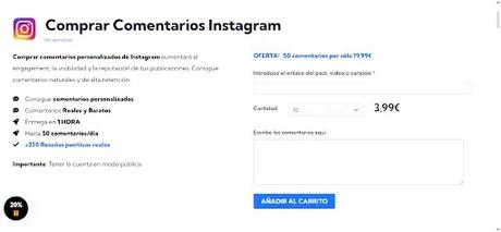 Comprar comentarios Instagram Comprar comentarios Instagram