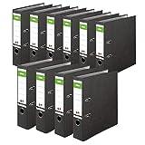 Dinor 15039820 S - Pack de 10 Carpetas 80 para DIN A4, lomo de 80 mm, Ancho, Negro