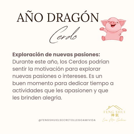 Año del Dragón 🐲 para el Cerdo 🐷
