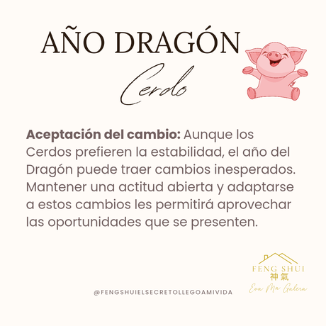 Año del Dragón 🐲 para el Cerdo 🐷